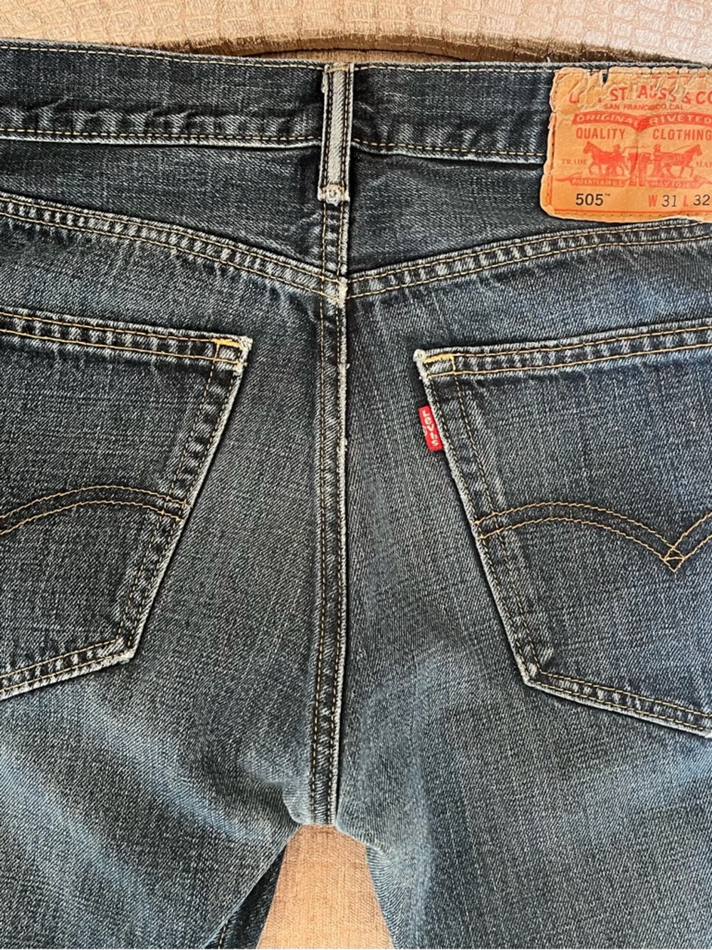 Levi's 505 Straight Jeans - Dark Blue Denim